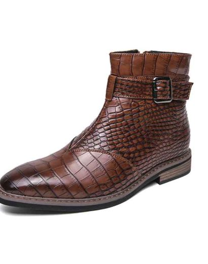 Martin cotton leather boots