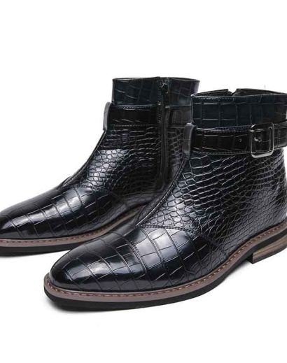 Martin cotton leather boots